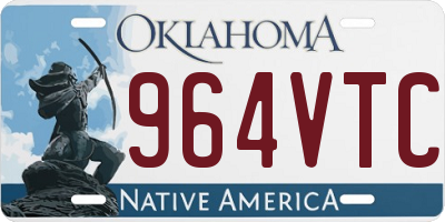OK license plate 964VTC