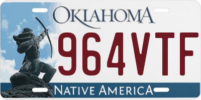 OK license plate 964VTF