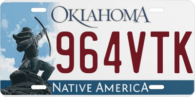 OK license plate 964VTK