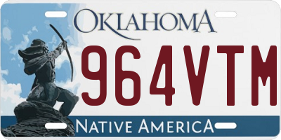 OK license plate 964VTM
