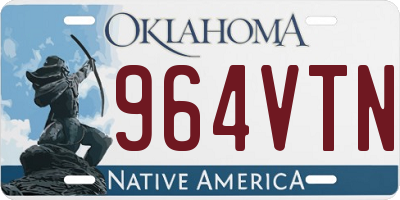 OK license plate 964VTN