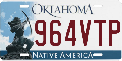 OK license plate 964VTP