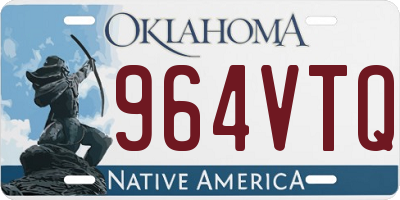 OK license plate 964VTQ