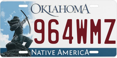 OK license plate 964WMZ