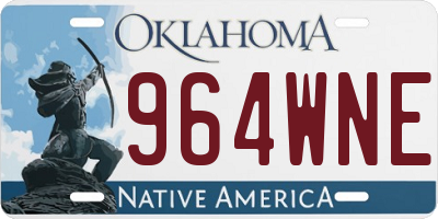OK license plate 964WNE