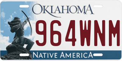 OK license plate 964WNM