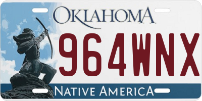 OK license plate 964WNX