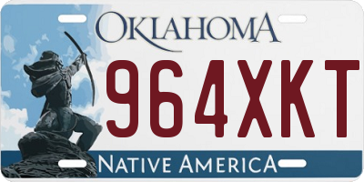 OK license plate 964XKT