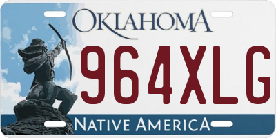 OK license plate 964XLG