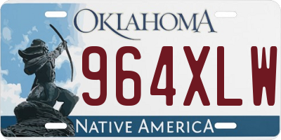 OK license plate 964XLW