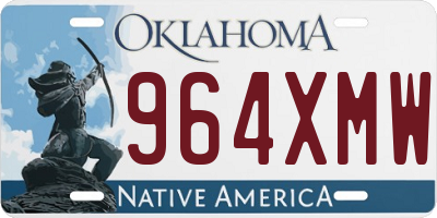 OK license plate 964XMW