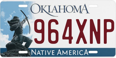 OK license plate 964XNP