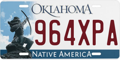 OK license plate 964XPA