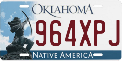 OK license plate 964XPJ