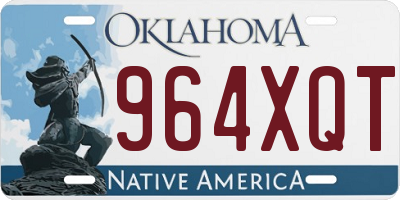 OK license plate 964XQT