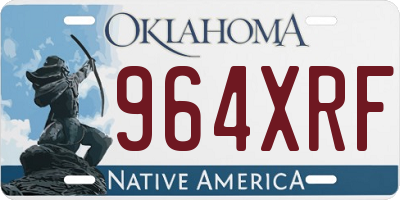 OK license plate 964XRF