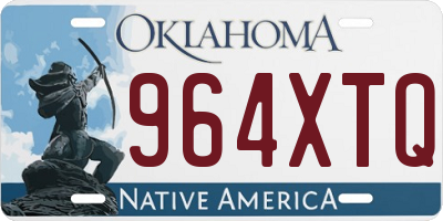 OK license plate 964XTQ