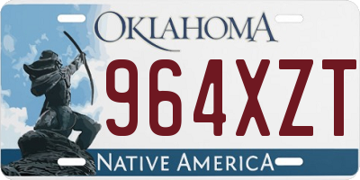 OK license plate 964XZT