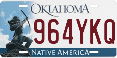 OK license plate 964YKQ