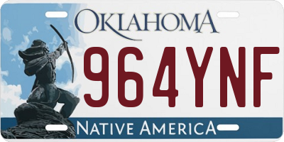 OK license plate 964YNF