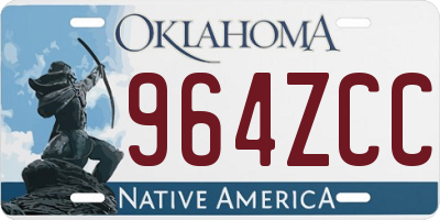 OK license plate 964ZCC