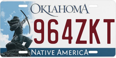 OK license plate 964ZKT