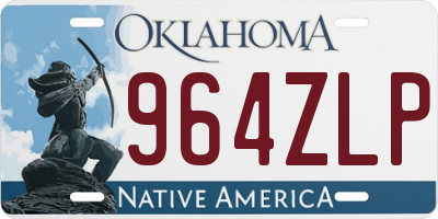 OK license plate 964ZLP