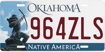 OK license plate 964ZLS