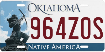 OK license plate 964ZOS