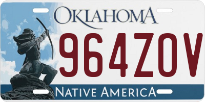 OK license plate 964ZOV
