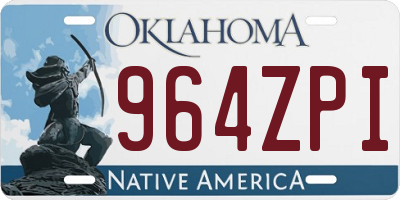 OK license plate 964ZPI