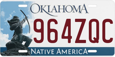 OK license plate 964ZQC