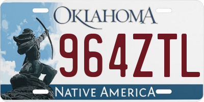 OK license plate 964ZTL