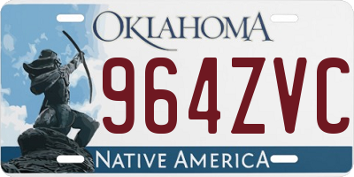 OK license plate 964ZVC