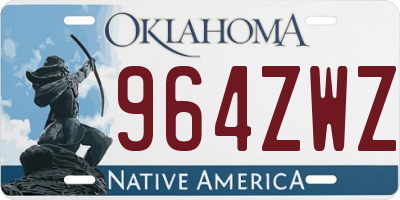 OK license plate 964ZWZ