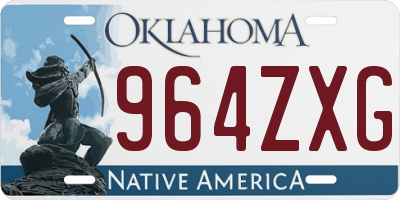 OK license plate 964ZXG