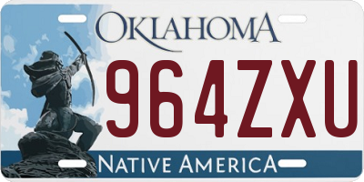 OK license plate 964ZXU