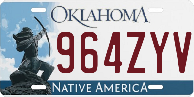 OK license plate 964ZYV