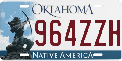 OK license plate 964ZZH