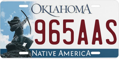 OK license plate 965AAS