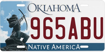 OK license plate 965ABU