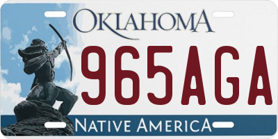 OK license plate 965AGA