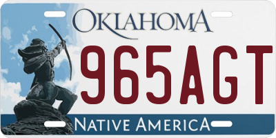 OK license plate 965AGT