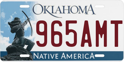 OK license plate 965AMT