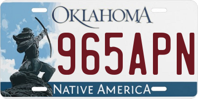 OK license plate 965APN