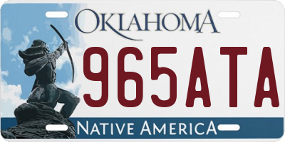 OK license plate 965ATA