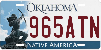 OK license plate 965ATN