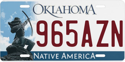 OK license plate 965AZN