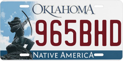 OK license plate 965BHD
