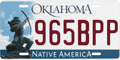 OK license plate 965BPP